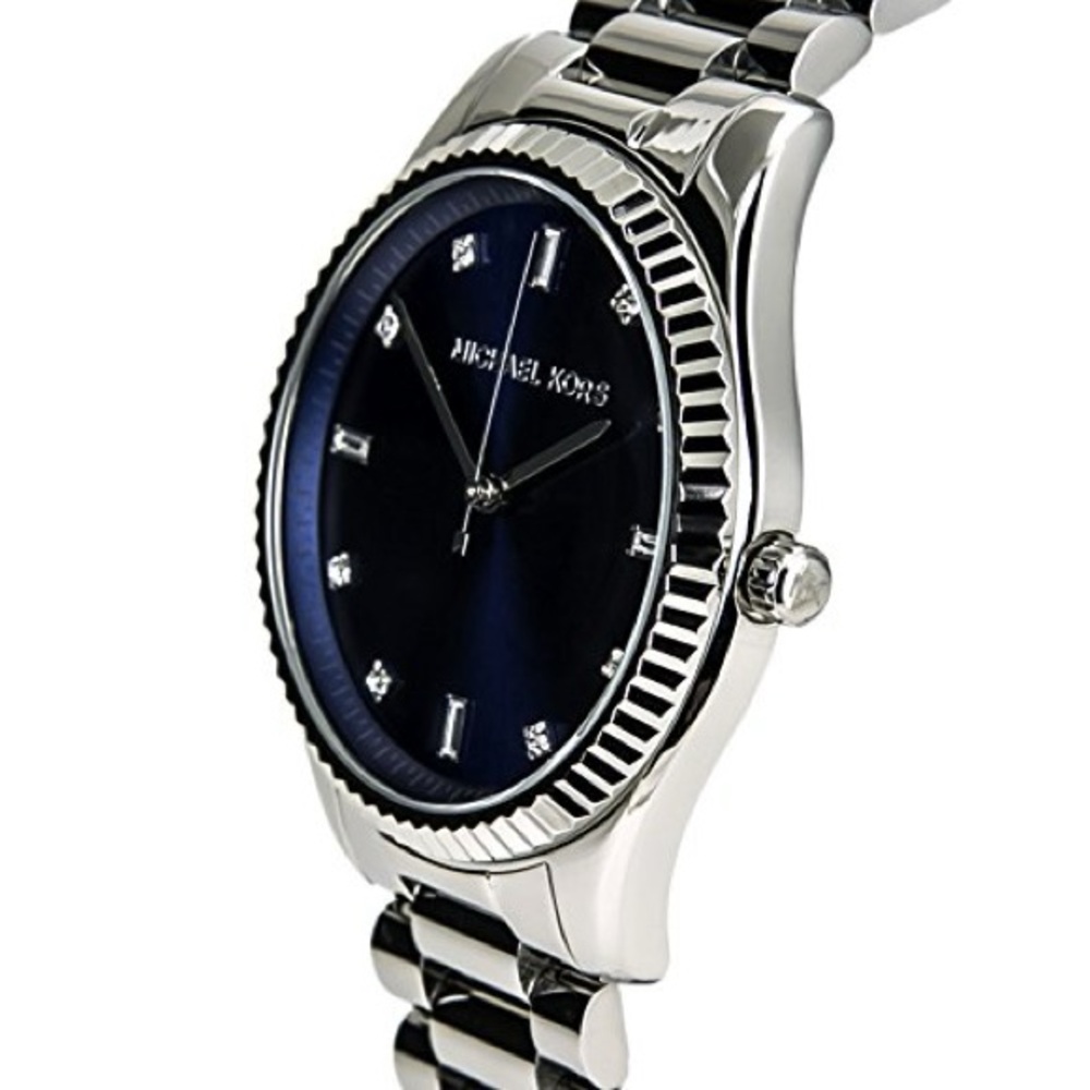 Authentic Michael Kors Lexington Blue Dial Stainless Steel Watch